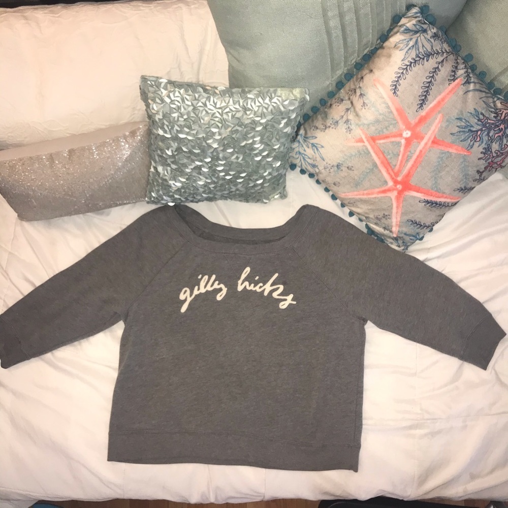 EUC Gilly Hicks Large Boatneck 3/4 slv sweatshirt